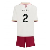 Arsenal William Saliba #2 Tretí Detský futbalový dres 2025-26 Krátky Rukáv (+ trenírky)